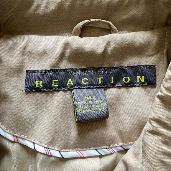 Kenneth Cole trench coat, khaki, small - Picture 8 of 10